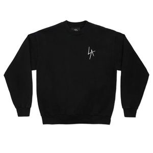 LOCAL AUTHORITY LA SLASH CREW NECK FLEECE BLACK SIZE MEDIUM BARELY WORN